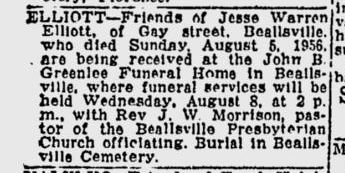 Jess Warren Elliott obit